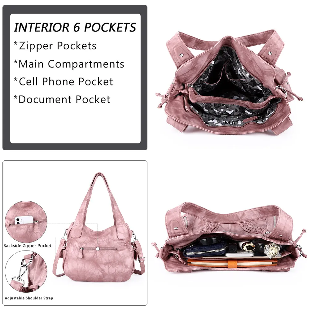 washed tie-dye design Daily women simple unique hobo handbag
