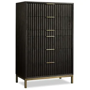 Westmont Chest BLACK/BRUSHED STEEL